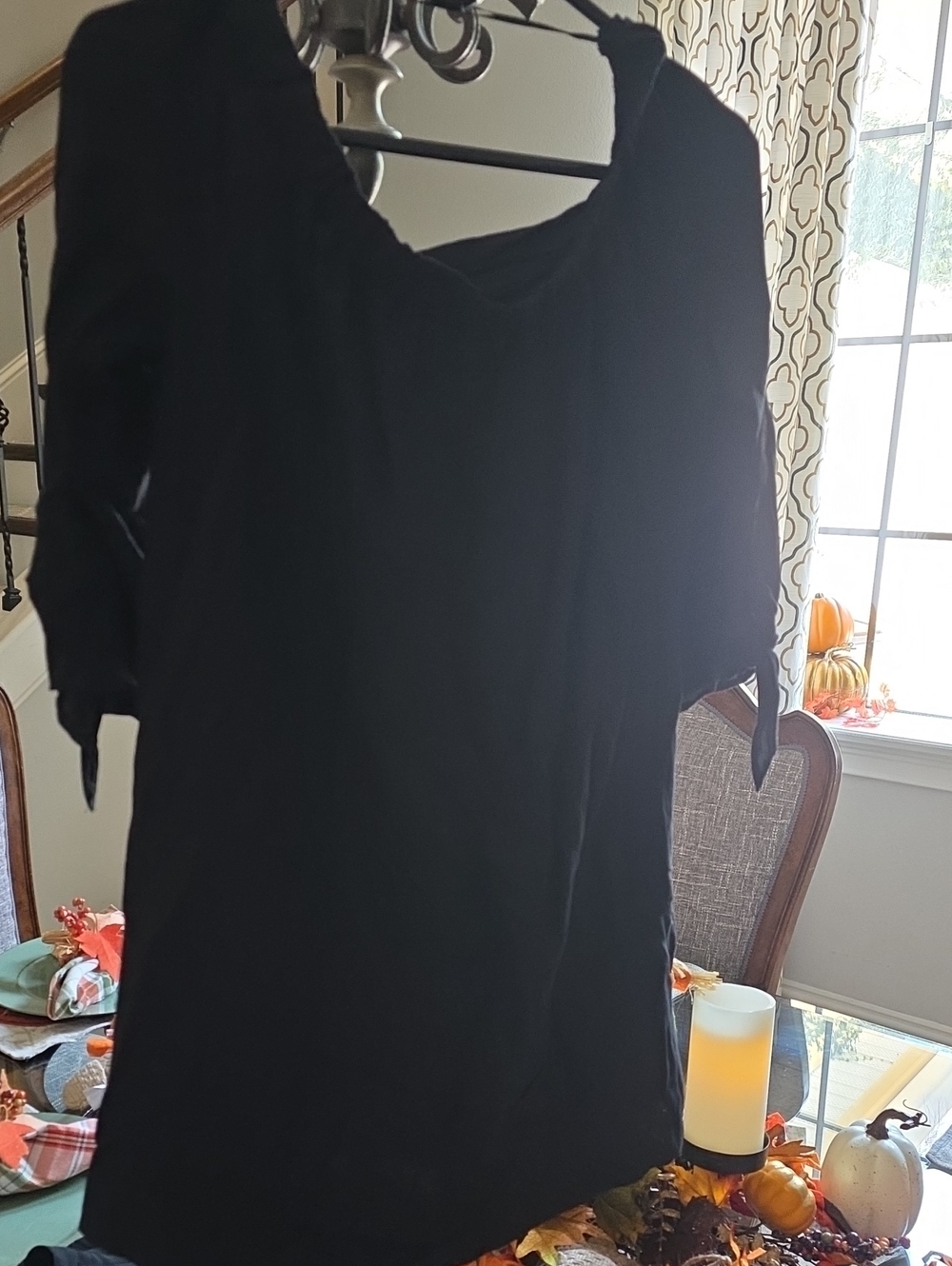 Etiquette Clothiers Black Long Sleeve V-Neck Dress